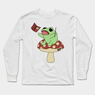 Wizard Frog On Toadstool Long Sleeve T-Shirt